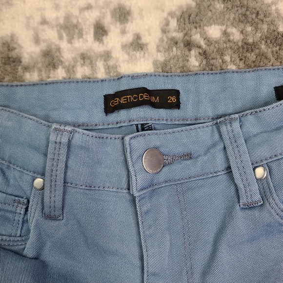 GENETIC DENIM Low Rise Blue Hyde Super Royal Two-tone Skinny - Picture 14 of 16